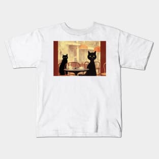 Café Des Chats Kids T-Shirt